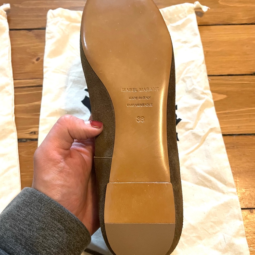 - Isabel Marant "Leo" Studded Lace-Up Ballet Flats, size 38 - Picture 8 of 11